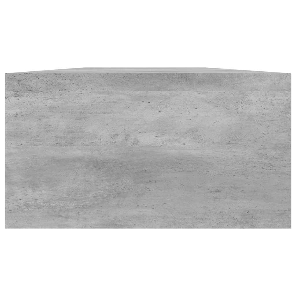 Betonszürke szerelt fa monitorállvány 100 x 24 x 13 cm 5