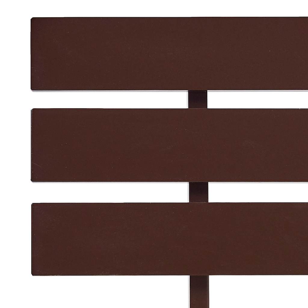 Sötétbarna tömör fenyőfa ágykeret 160 x 200 cm 5