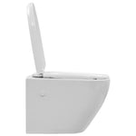 Fehér kerámia perem nélküli fali WC 4
