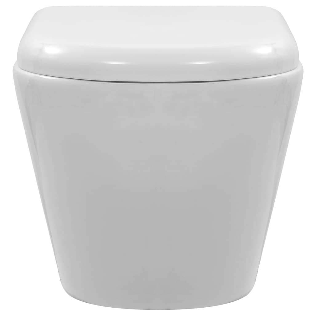 Fehér kerámia perem nélküli fali WC 5