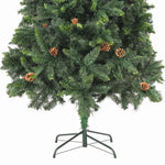 Zöld műfenyő fenyőtobozokkal 210 cm 7