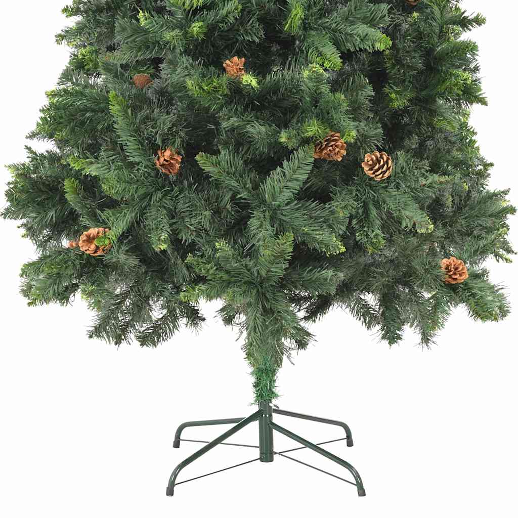 Zöld műfenyő fenyőtobozokkal 210 cm 7