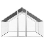 Kültéri horganyzott acél tyúkól 2,75 x 4 x 1,92 m 2