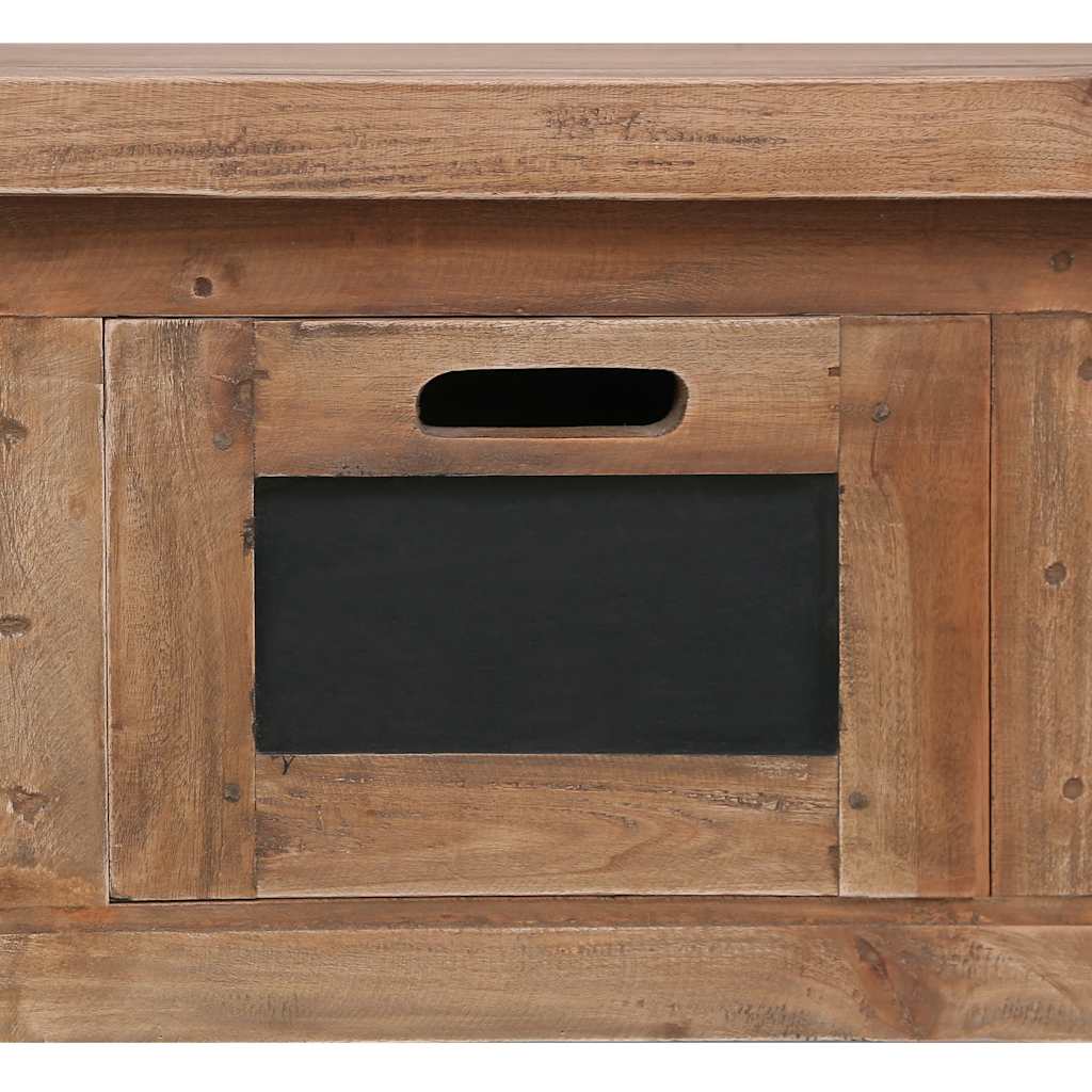 Tömör mahagóni TV-szekrény 3 fiókkal 120 x 30 x 40 cm 6