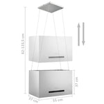 Rozsdamentes acél LCD érintőképernyős sziget páraelszívó 55 cm 8