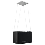 Porszórt acél LCD érintőképernyős sziget páraelszívó 55 cm 3