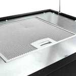 Porszórt acél LCD érintőképernyős sziget páraelszívó 55 cm 6