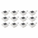 12 db fehér négyzet alakú kültéri napelemes LED lámpa 12 cm