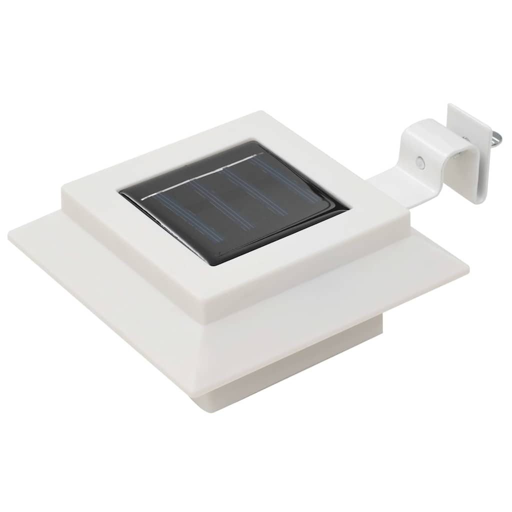 12 db fehér négyzet alakú kültéri napelemes LED lámpa 12 cm 2