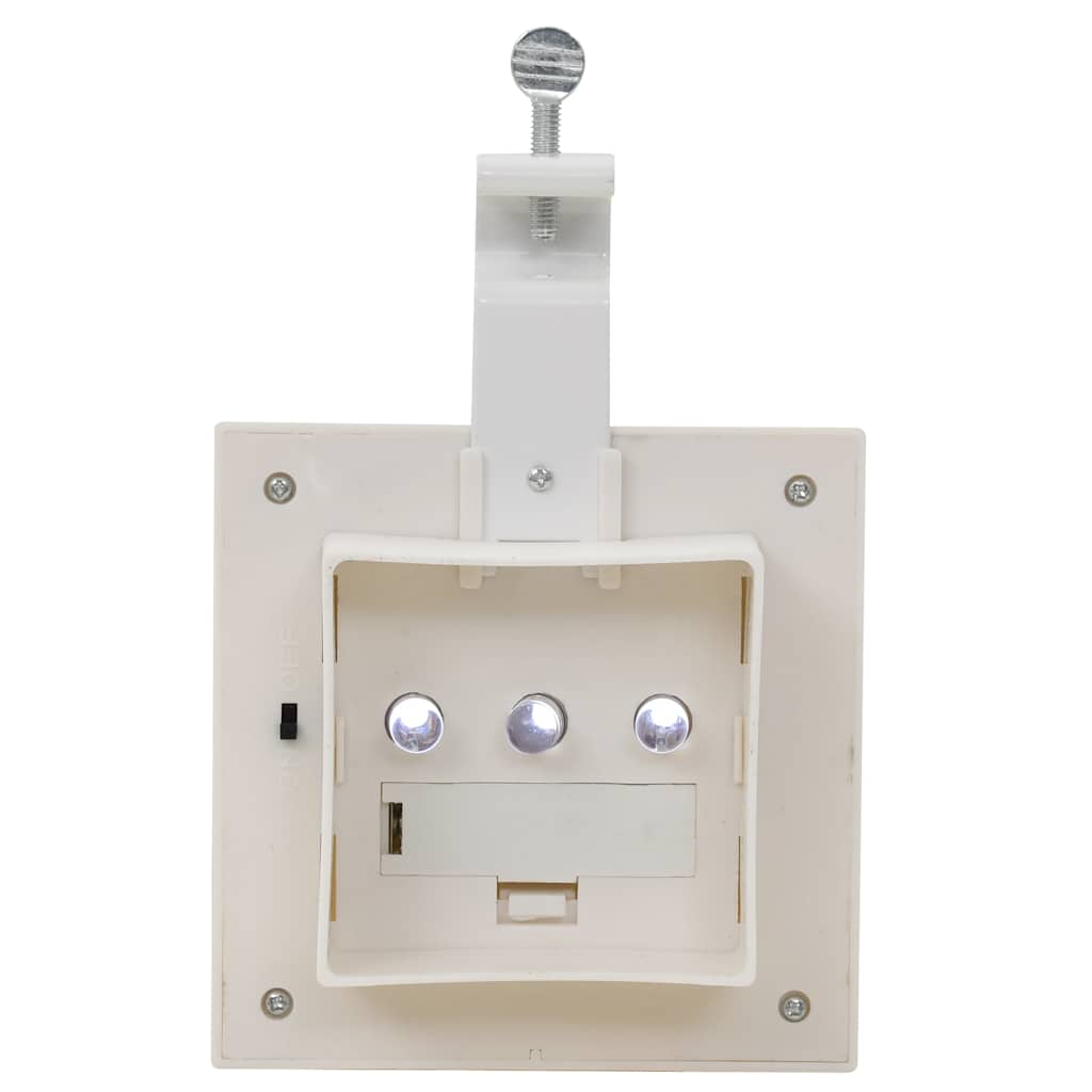 12 db fehér négyzet alakú kültéri napelemes LED lámpa 12 cm 11