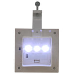 12 db fehér négyzet alakú kültéri napelemes LED lámpa 12 cm 13