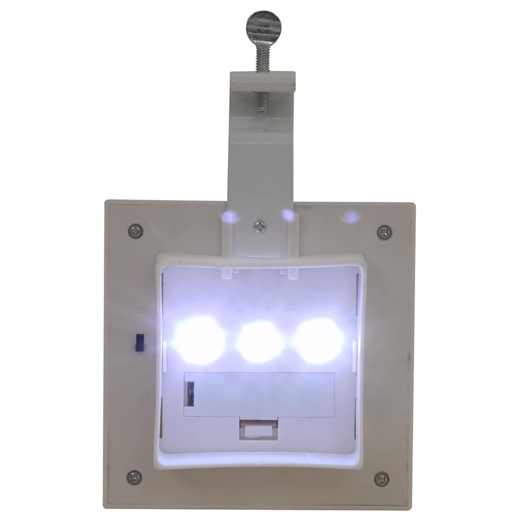 12 db fehér négyzet alakú kültéri napelemes LED lámpa 12 cm 13