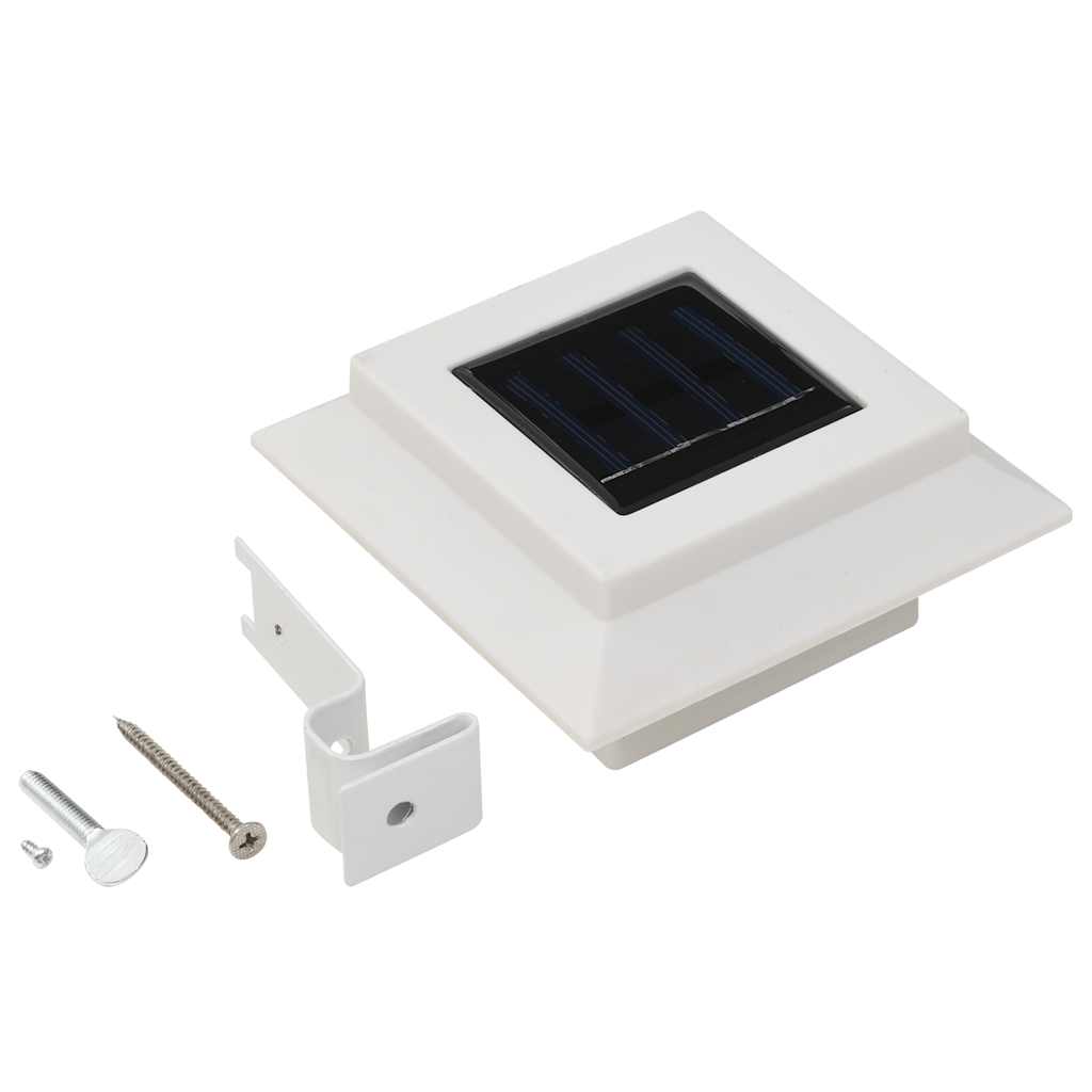 12 db fehér négyzet alakú kültéri napelemes LED lámpa 12 cm 6