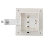 12 db fehér négyzet alakú kültéri napelemes LED lámpa 12 cm 7