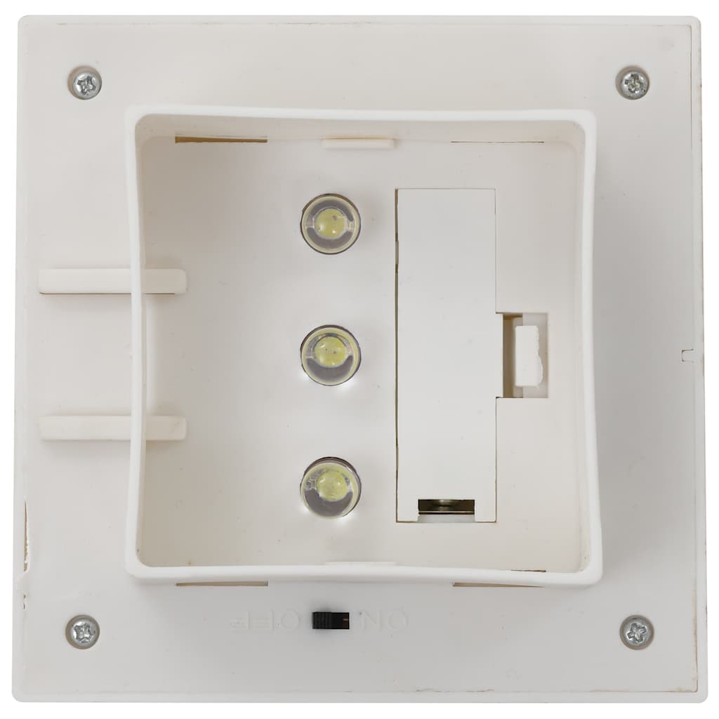 12 db fehér négyzet alakú kültéri napelemes LED lámpa 12 cm 8