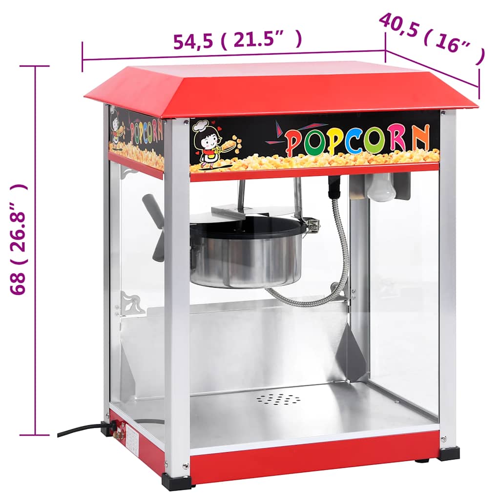 Popcorn készítő gép teflon bevonatú edénnyel 1400 W 10