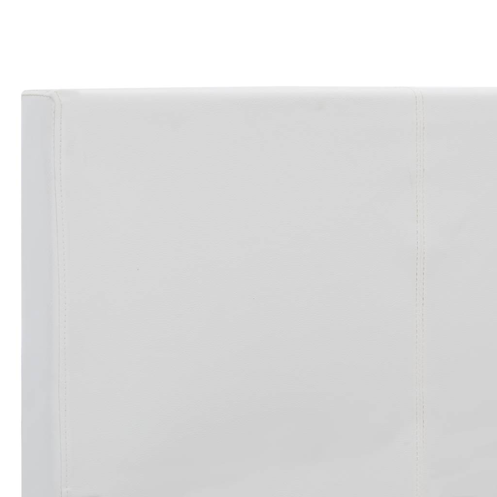Fehér műbőr ágykeret 180 x 200 cm 5