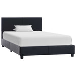 Fekete műbőr ágykeret 90 x 200 cm