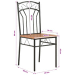 4 db barna MDF étkezőszék 9