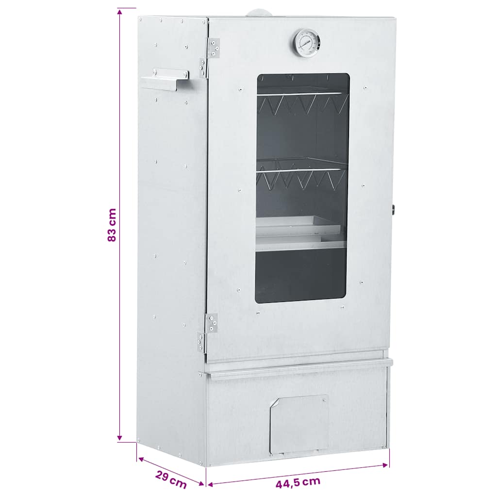 BBQ füstölő 1 kg faaprítékkal 44,5 x 29 x 83 cm 12
