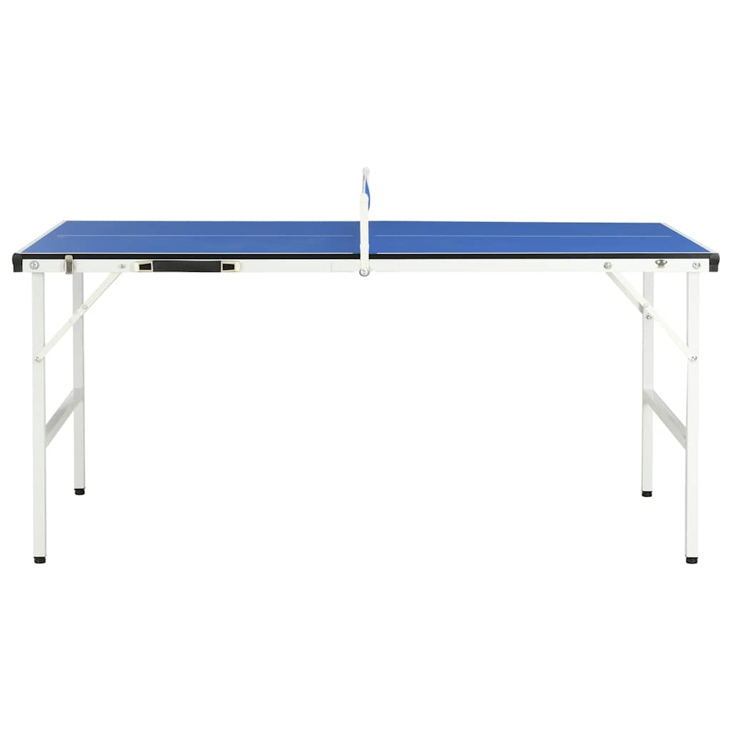 1,5 méteres kék pingpongasztal hálóval 152 x 76 x 66 cm 2
