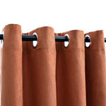 2 db rozsdavörös sötétítőfüggöny fémgyűrűkkel 140 x 245 cm 3