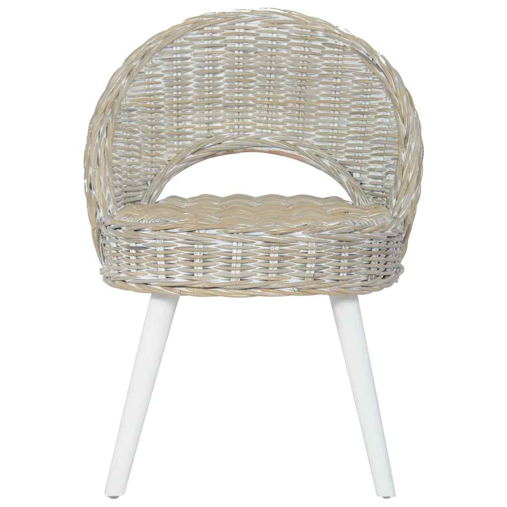 Fehér kubu rattan kanapészék 2