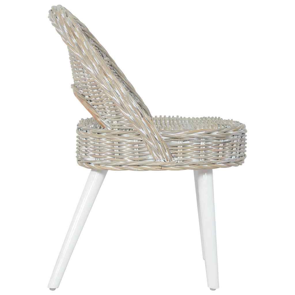 Fehér kubu rattan kanapészék 3