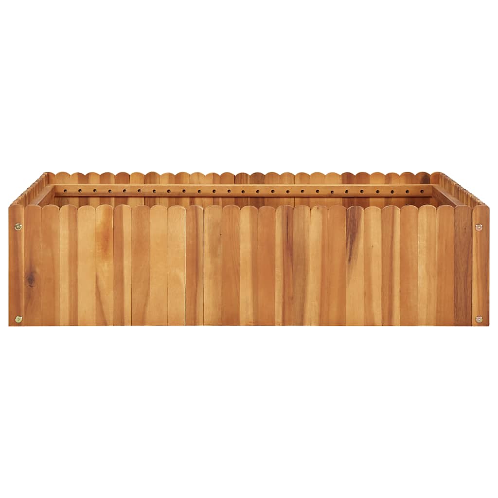 Tömör akácfa kerti magaságyás 100 x 100 x 25 cm 2