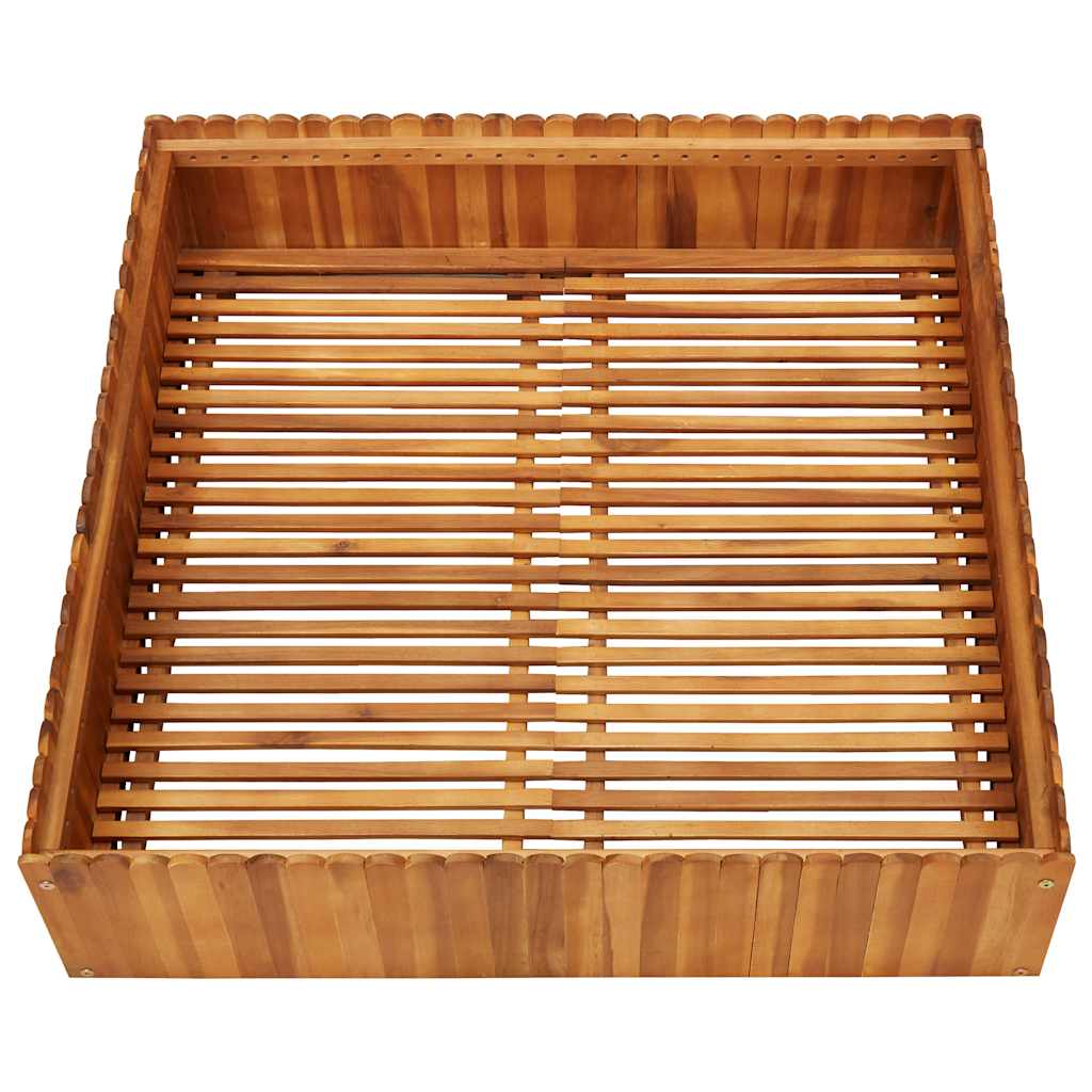 Tömör akácfa kerti magaságyás 100 x 100 x 25 cm 3