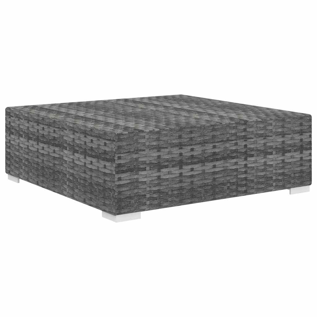 1 db szürke polyrattan moduláris lábtartó párnával 2