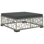 6 részes szürke polyrattan kerti ülőgarnitúra párnákkal 6