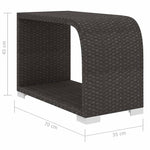 11-részes fekete polyrattan kerti bútorszett párnákkal 13