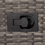 2 db szürke dönthető háttámlás polyrattan kerti szék párnával 9