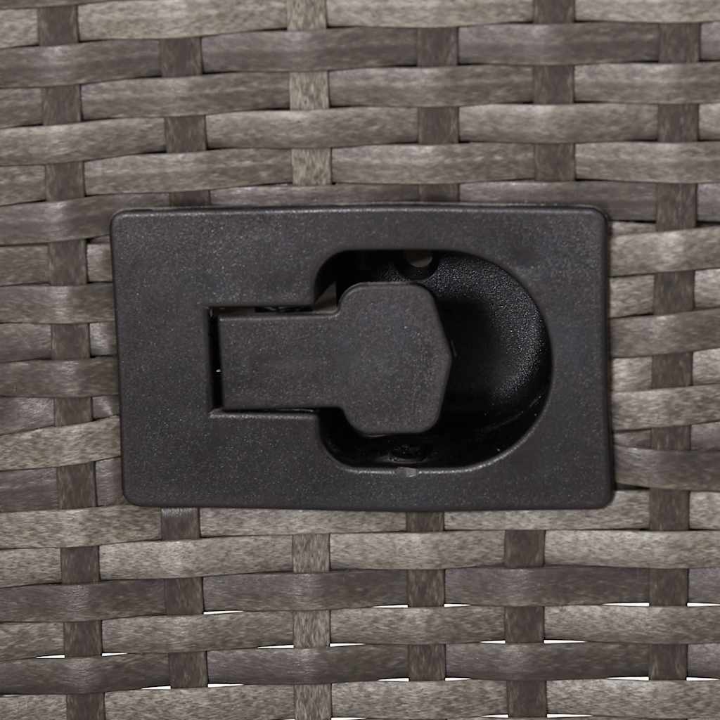 2 db szürke polyrattan kültéri szék párnával 11