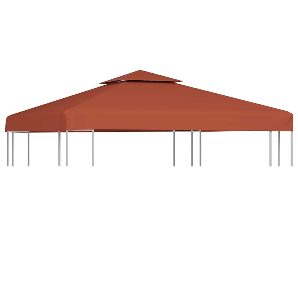 Terrakotta kétszintes pavilon tetőponyva 310 g/m² 3 x 3 m