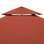 Terrakotta kétszintes pavilon tetőponyva 310 g/m² 3 x 3 m 3