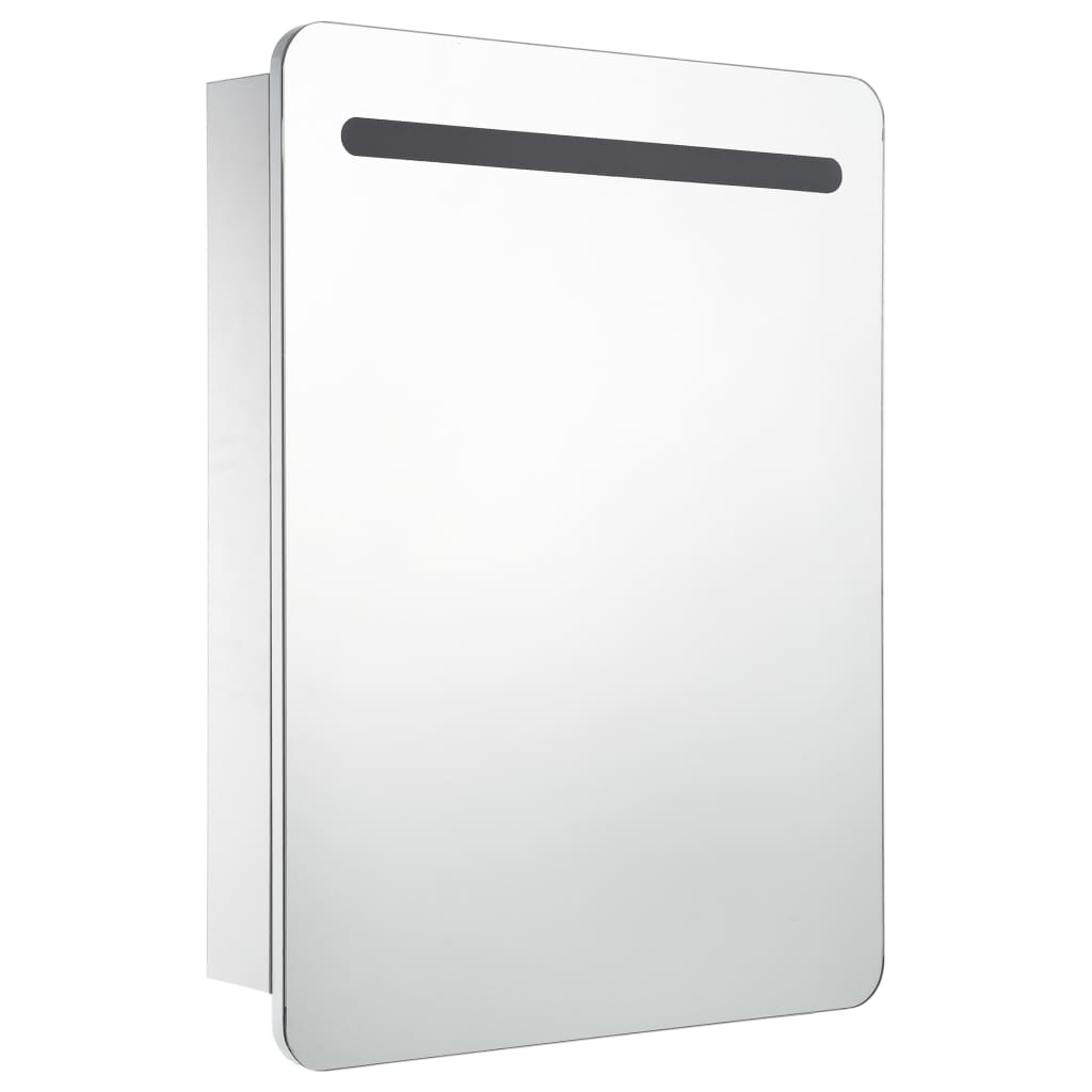 Tükrös fürdőszobaszekrény LED világítással 60 x 11 x 80 cm 3