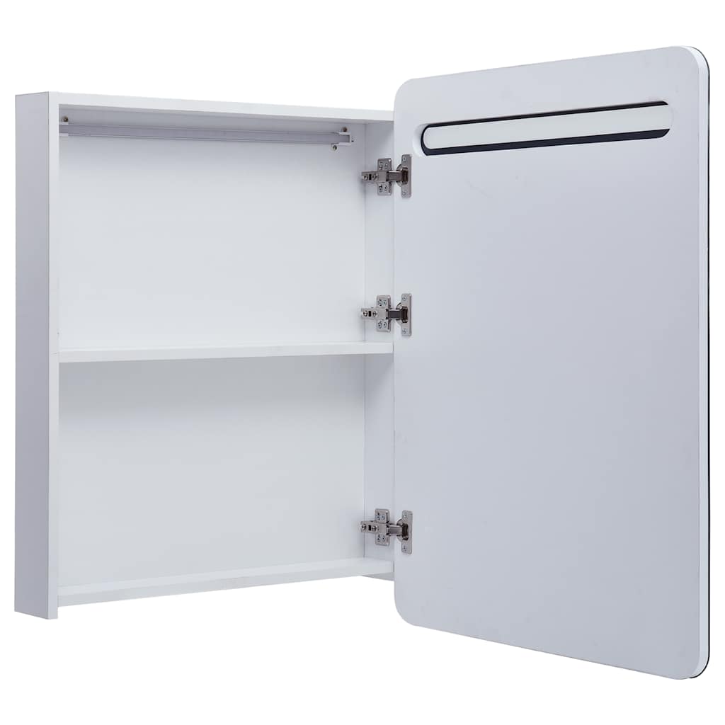 Tükrös fürdőszobaszekrény LED világítással 60 x 11 x 80 cm 5