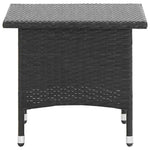 Fekete polyrattan teázóasztal 50 x 50 x 47 cm 2