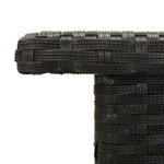 Fekete polyrattan teázóasztal 50 x 50 x 47 cm 3