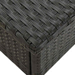 Fekete polyrattan teázóasztal 50 x 50 x 47 cm 4