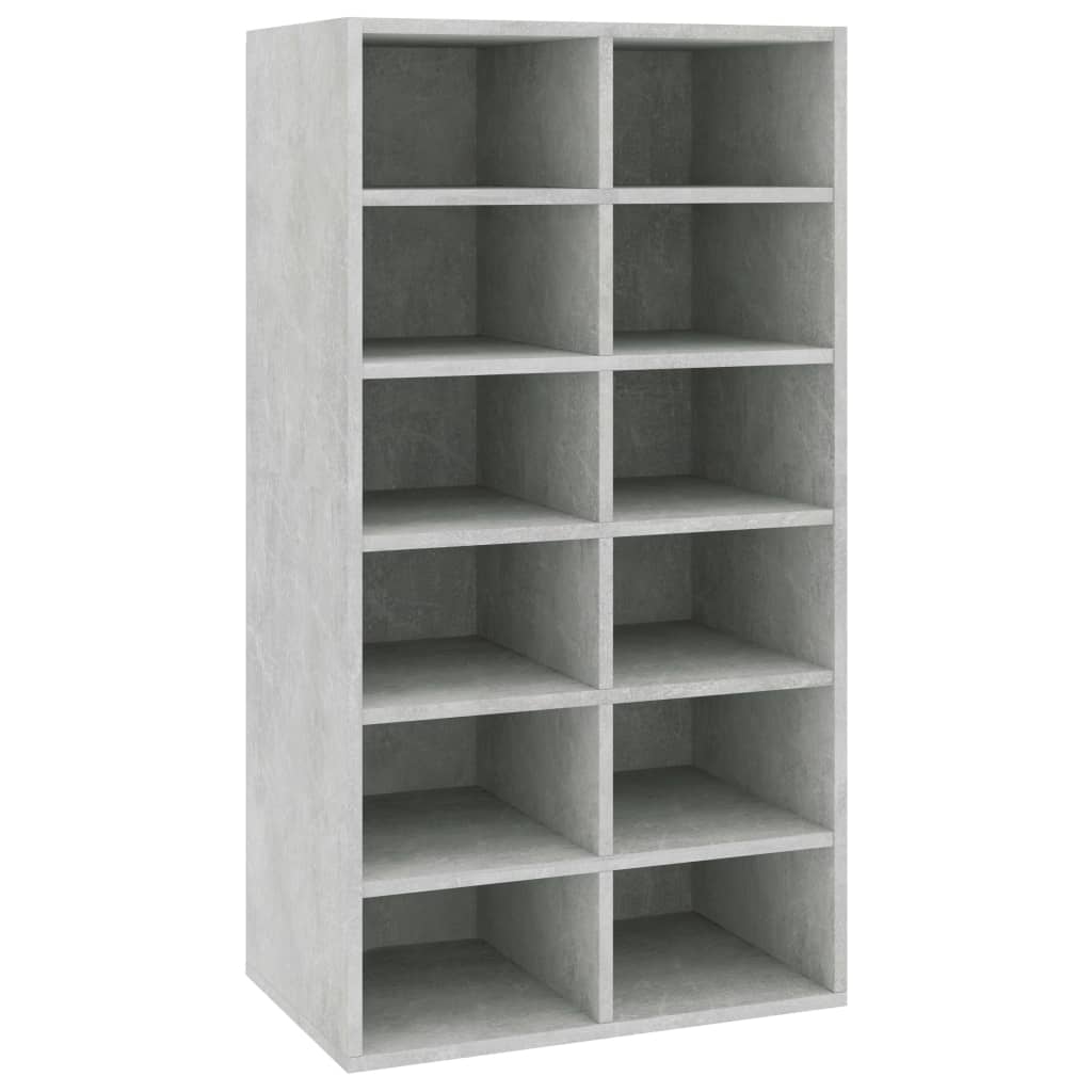 Betonszürke szerelt fa cipőtartó 54 x 34 x 100,5 cm 2