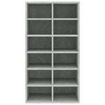 Betonszürke szerelt fa cipőtartó 54 x 34 x 100,5 cm 4