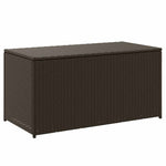 Barna polyrattan kerti tárolóláda 100 x 50 x 50 cm 2