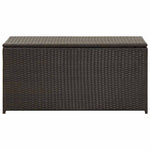 Barna polyrattan kerti tárolóláda 100 x 50 x 50 cm 4