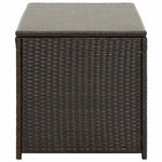 Barna polyrattan kerti tárolóláda 100 x 50 x 50 cm 5