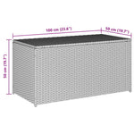 Barna polyrattan kerti tárolóláda 100 x 50 x 50 cm 8