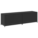 Fekete polyrattan kerti tárolóláda 200 x 50 x 60 cm 2