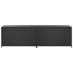 Fekete polyrattan kerti tárolóláda 200 x 50 x 60 cm 4
